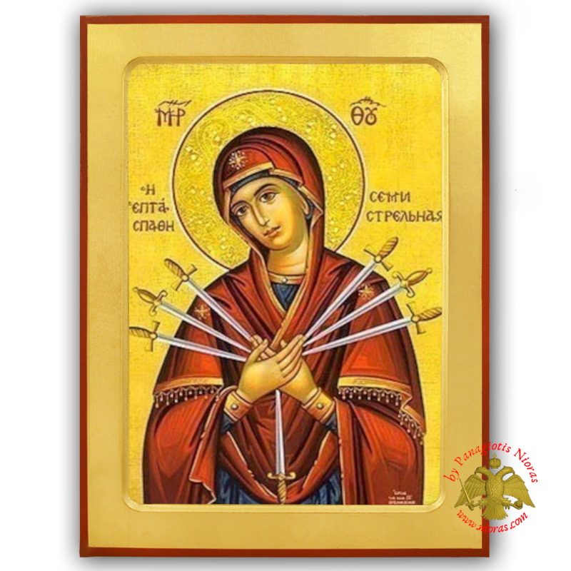 Holy Virgin, The Seven Swords Wooden Icon